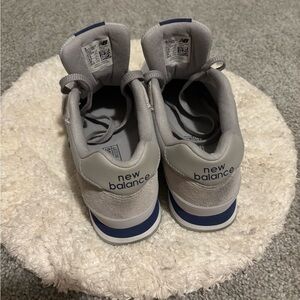 New Balance Kids' Gray and Blue Sneakers